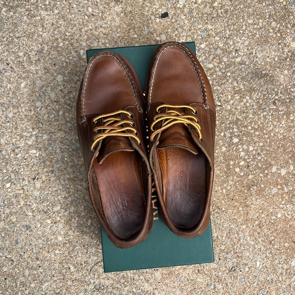 Rancourt & Co. Classic Ranger-moc - Natural Chromexcel w/ brick red sole - 9D - Picture 9 of 13